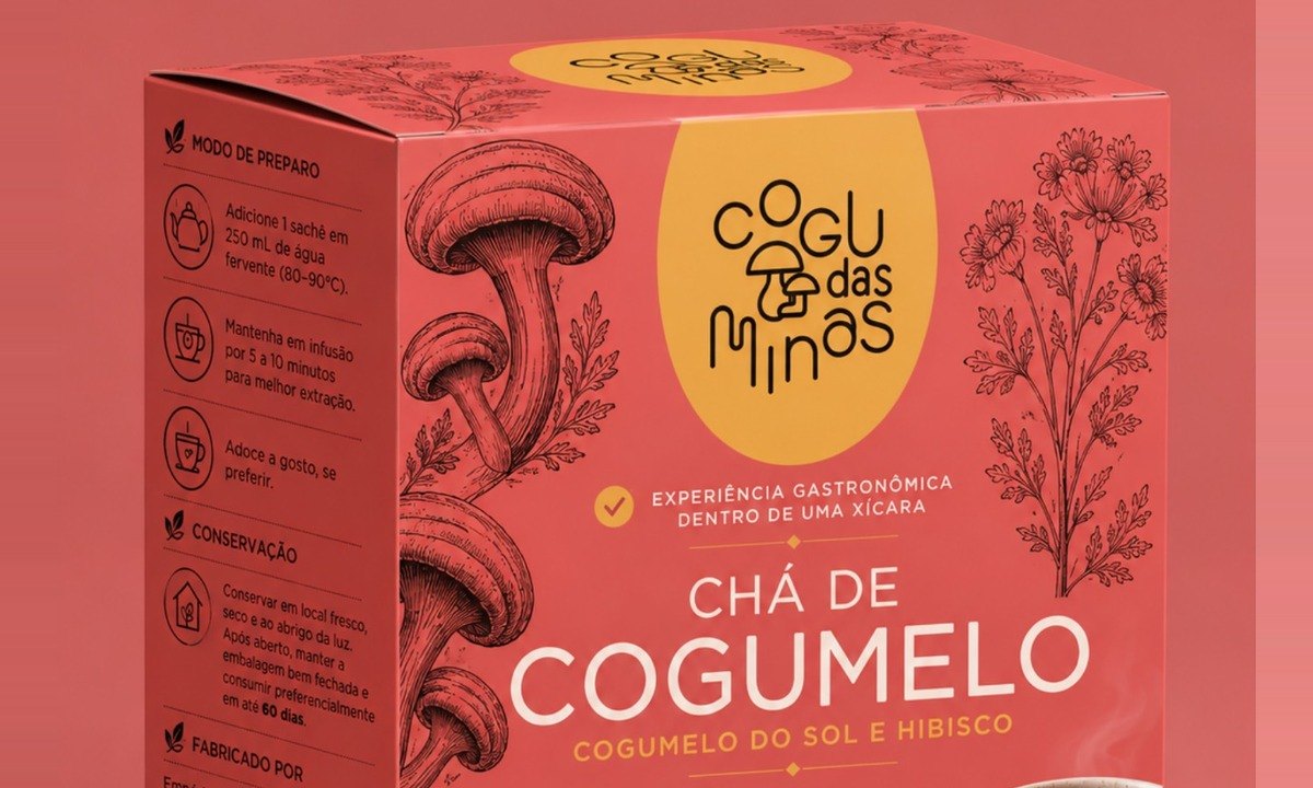 Chá de Cogumelo do Sol com Hibisco